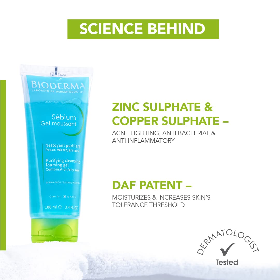 Bioderma Sebium Gel Moussant Purifying Cleansing Foaming Gel - 45 ml