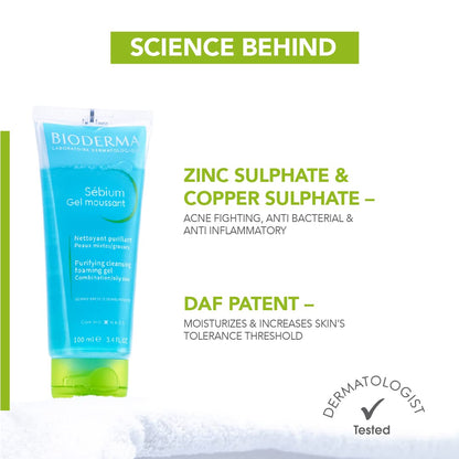 Bioderma Sebium Gel Moussant Purifying Cleansing Foaming Gel - 45 ml