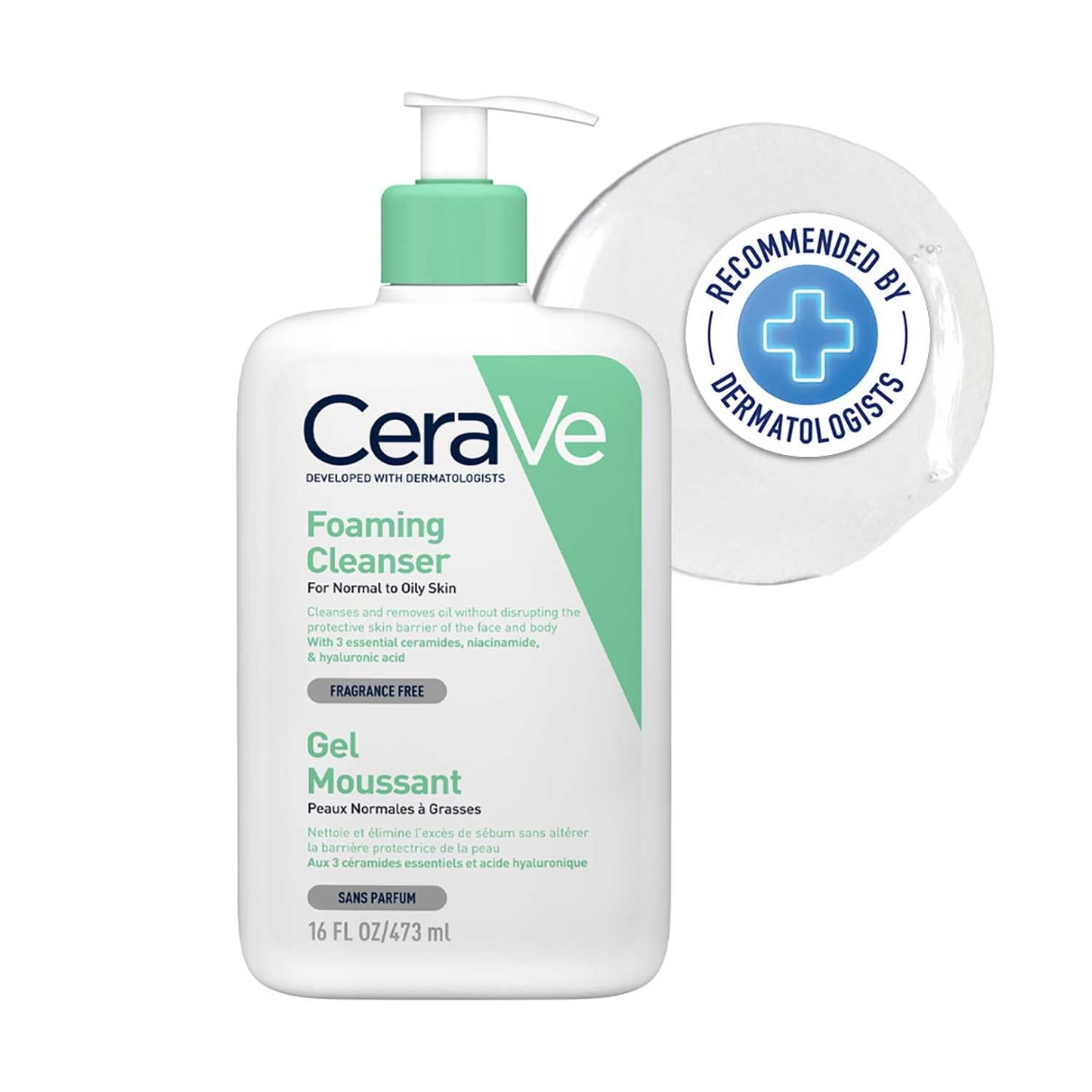 CeraVe Foaming Cleanser For Normal To Oily Skin (473ml)