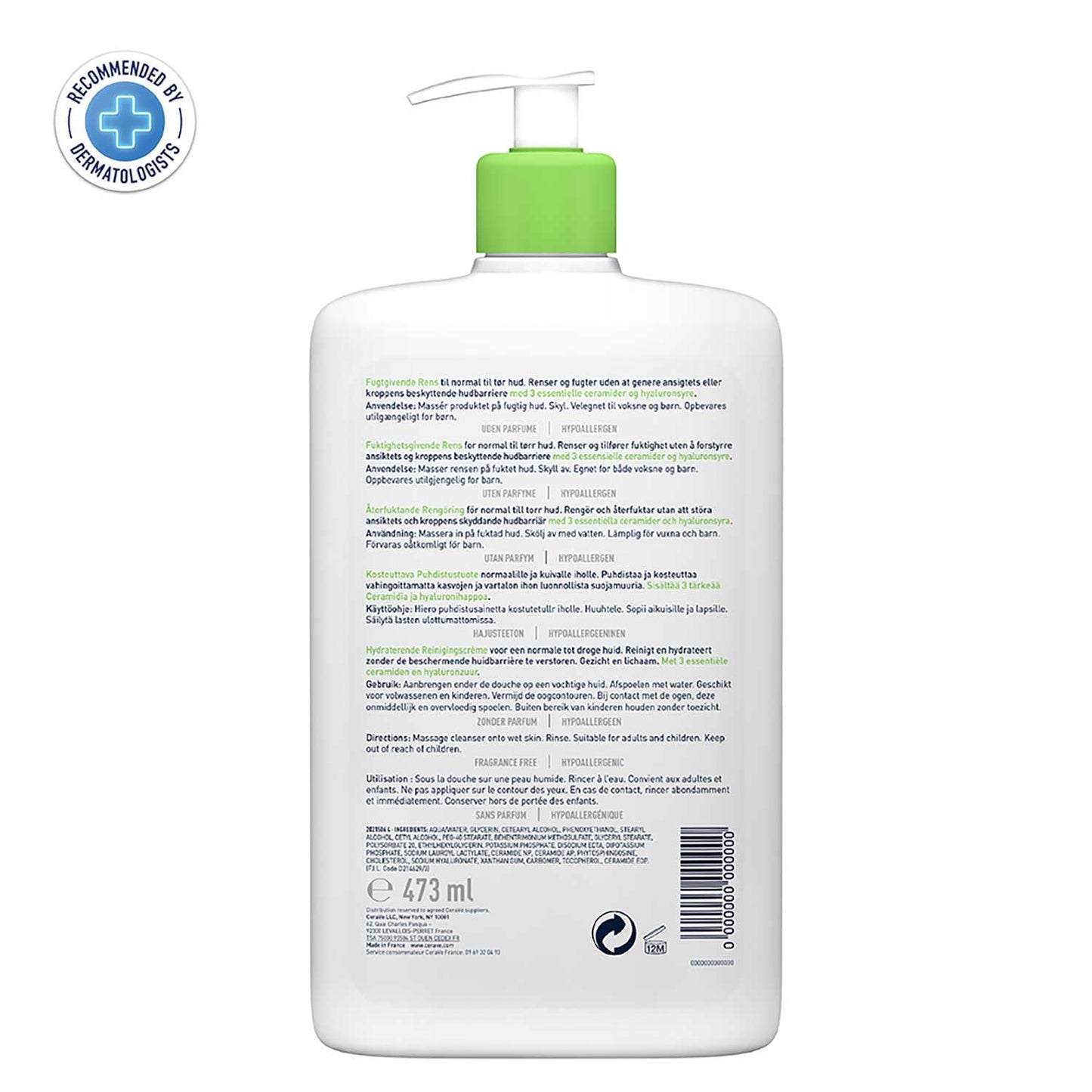 CeraVe Hydrating Cleanser For Normal To Dry Skin (473ml)