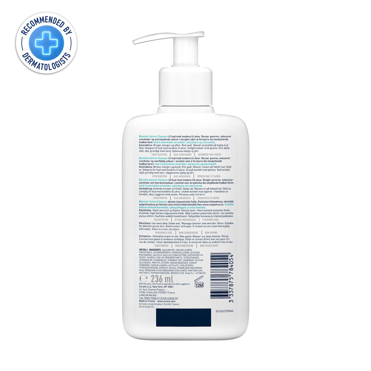 CeraVe Blemish Control Cleanser with 2% Salicylic Acid & Niacinamide - 236 ml