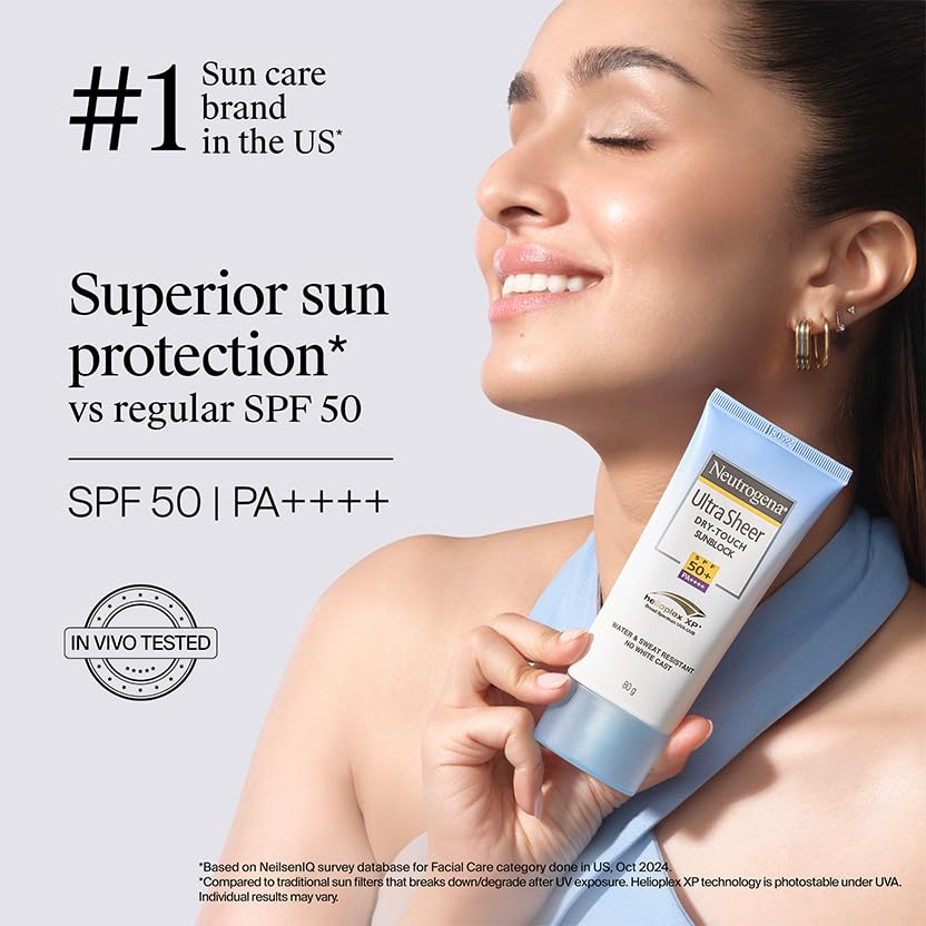 Neutrogena Ultrasheer SPF50+ PA++++ Ultra Light Moisturizing Face Sunscreen - 80g